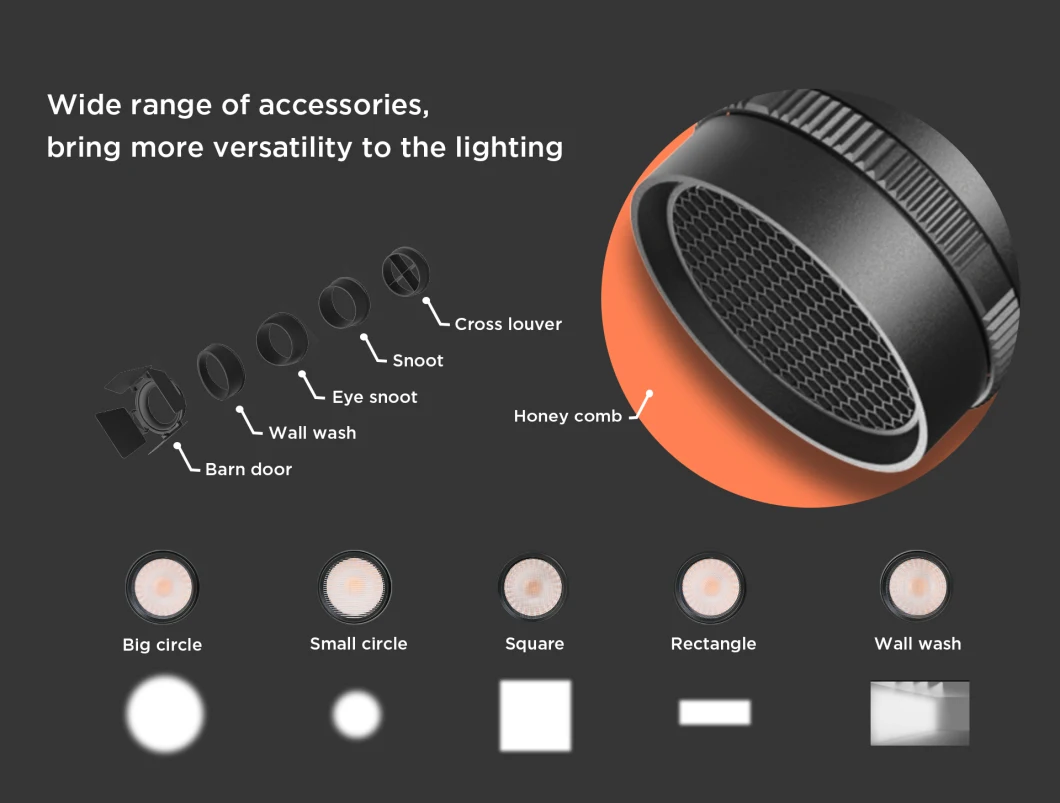 Factory Custom Modern Indoor Anti Glare Zoomable Lighting Adjustable Tracklight CRI90 Dimmable Rail Spotlight COB Focus Black LED Track Light