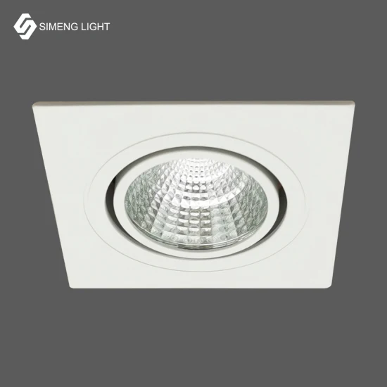 55mm Découpe Smart Salle De Bains Chambre Carré Rond LED Panneau D'éclairage Commercial Intérieur Encastré Downlight Plafond Encastré COB Spot Spot Down Light