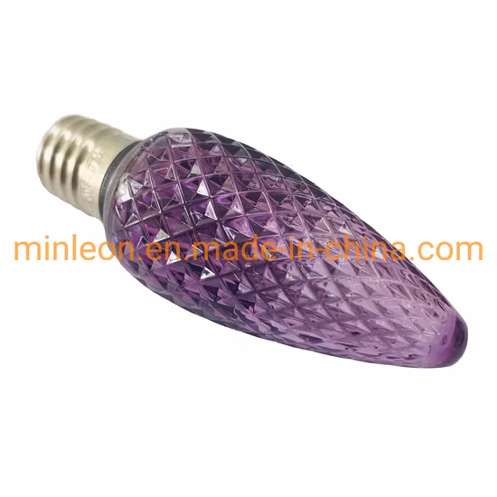 Ampoule LED à facettes C9 décorative aux fraises de Noël