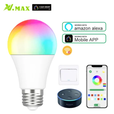 Ampoules intelligentes de lumière LED colorées Vmax pour ampoule intelligente à la maison