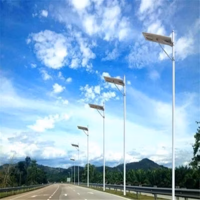 CE RoHS Certifié Haute Puissance 30W 40W 60W 70W 80W 100W 120W Luminaire LED Réverbère Solaire Éclairage Extérieur avec Pôle HDG